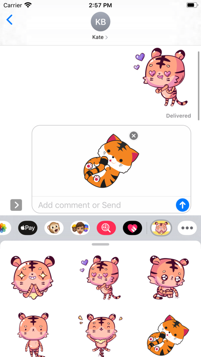 Screenshot #1 pour Tiger Meow Stickers