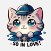 Luna Cat, Love Couple Stickers icon