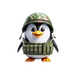 Army Penguin Stickers