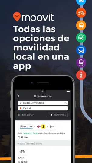 Captura de pantalla de Moovit: Transporte Público en iPhone 1
