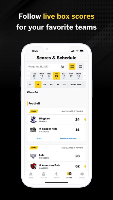 Utah High School Sports Screenshot