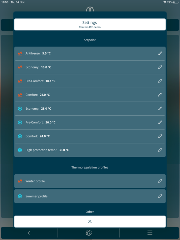 ThermoICE 2.0 iPad screenshot