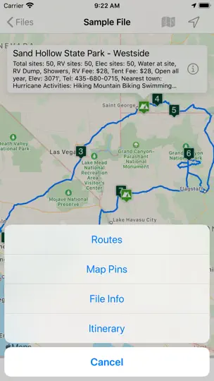 Capture d'écran de Road Trip Planner Viewer sur iPhone 2