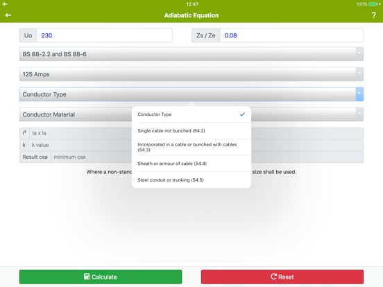 Electrical Tools and Reference iPad screenshot