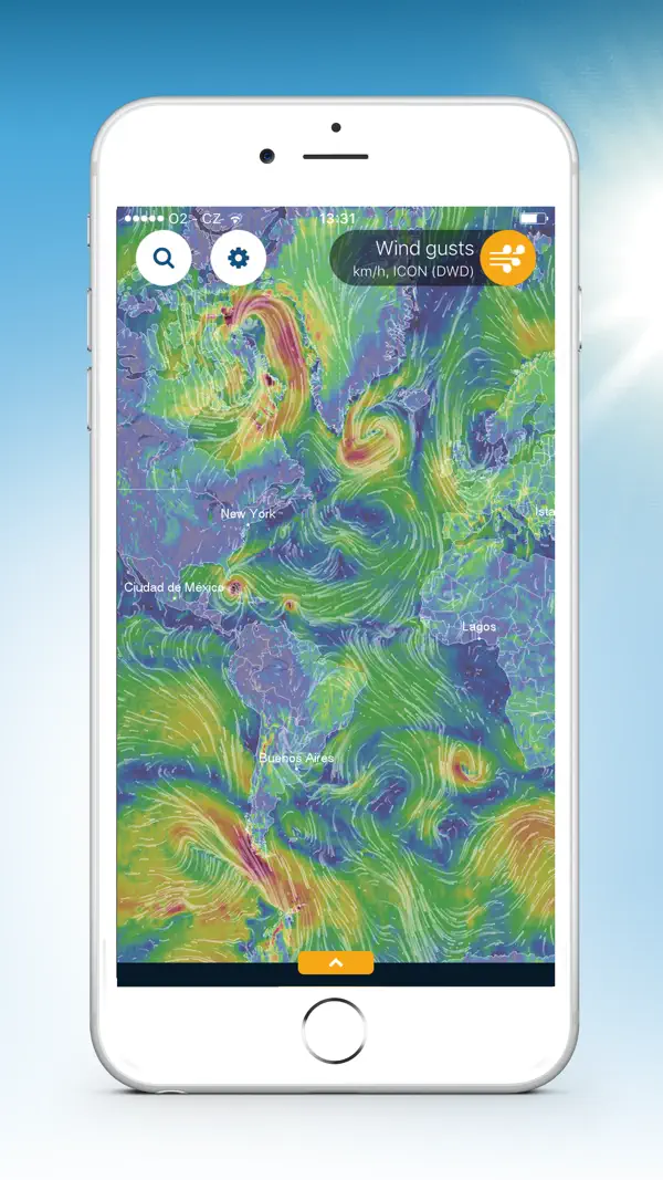 Ventusky: Wetterkarte & Radar iPhone App Screenshot 7 – Wetter