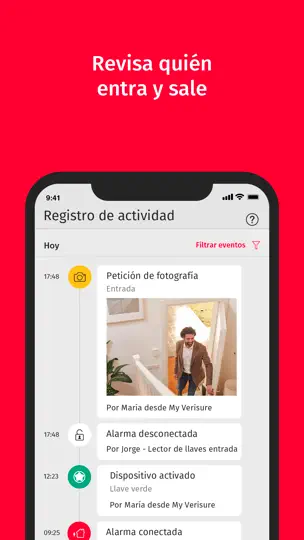 Captura de pantalla de My Verisure en iPhone 8