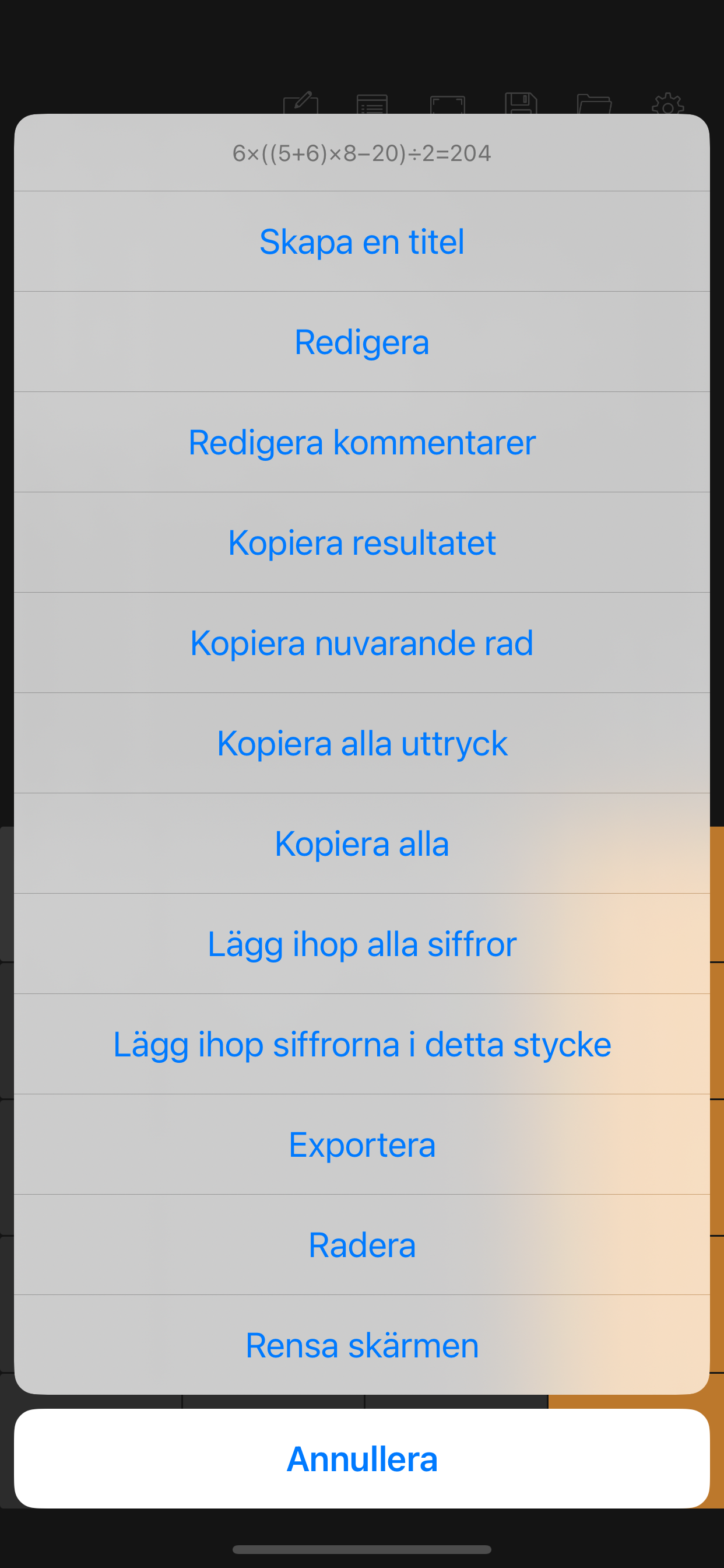Miniräknare Med Historikband
