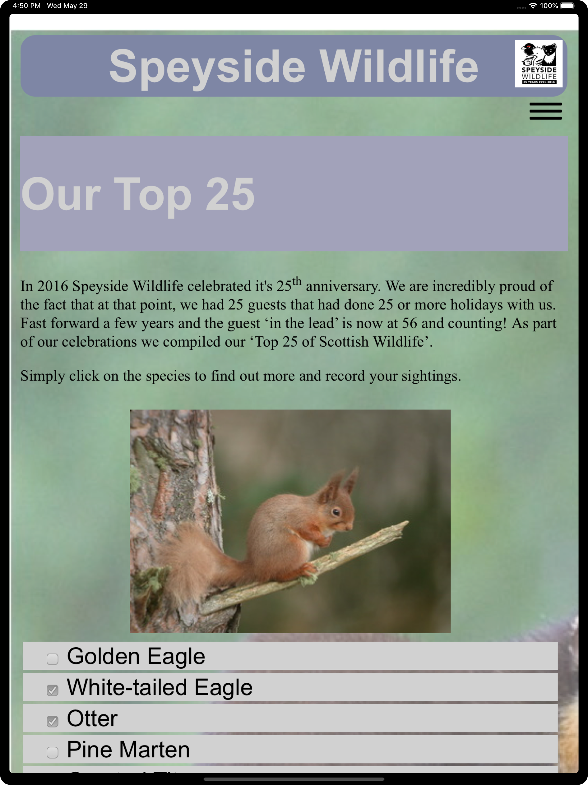 Speyside Wildlife screenshot 8