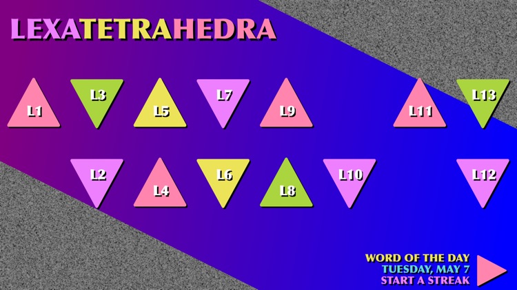 Lexatetrahedra: 3D Word Game