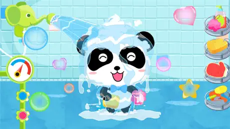 Baby Panda's Bath Time