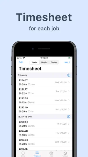 Hours Tracker: Time and Pay screenshot 2