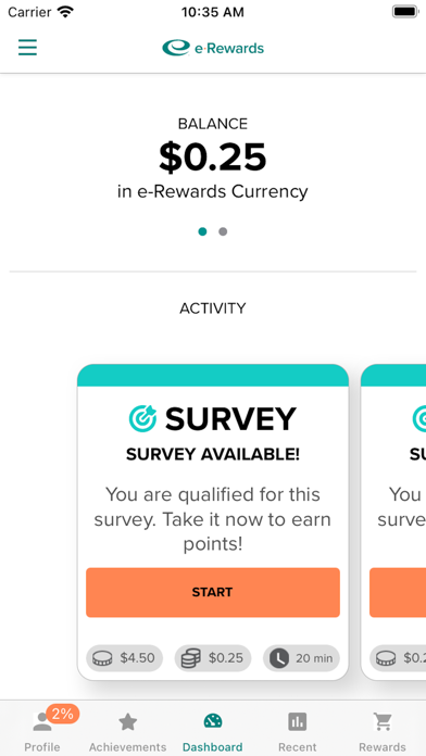 e-Rewards - Paid Surveys Screenshot
