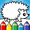 Baby coloring book for toddler icon
