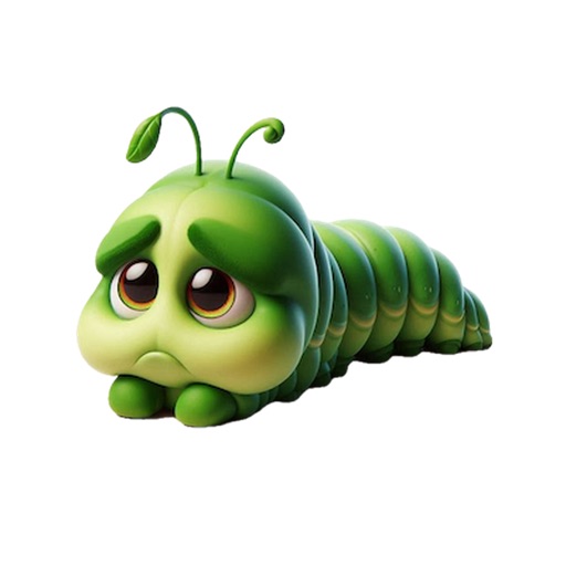 Sad Caterpillar Stickers