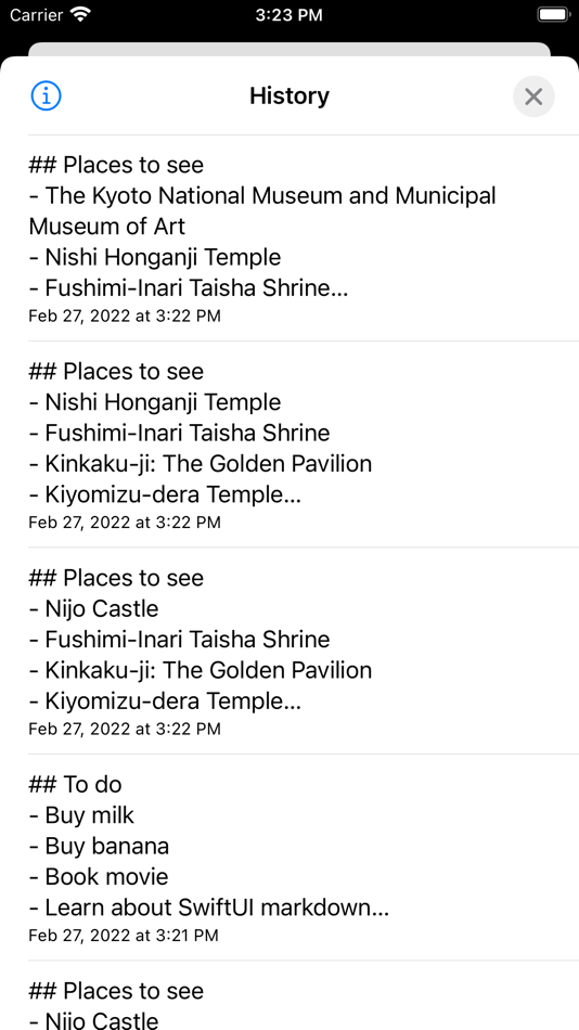 #2. Notes History (iOS) 由: Makoto Aoyama