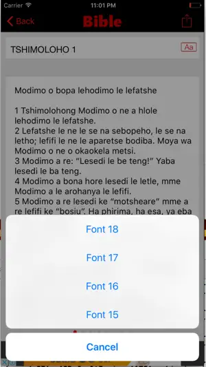 Sesotho Bible screenshot 2
