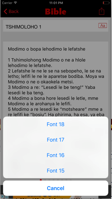 Sesotho Bible iPhone screenshot 2