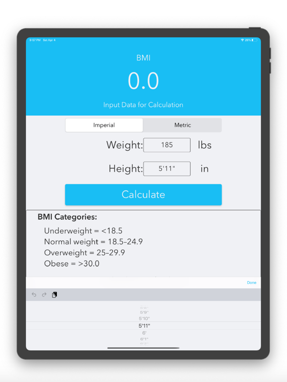Screenshot #5 pour BMI Calculator: Weight Index