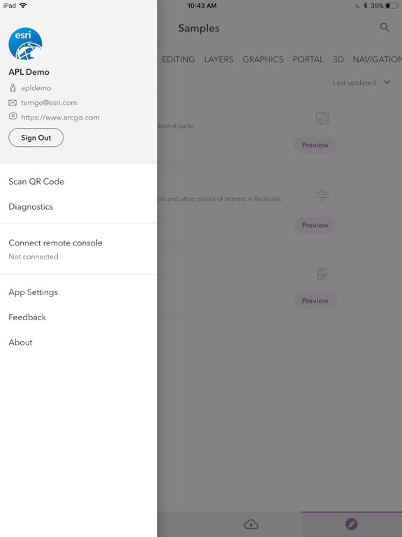 ArcGIS AppStudio Player iPad screenshot 6 - Utilities app