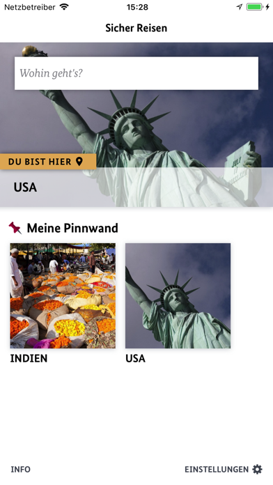 Sicher Reisen Screenshot