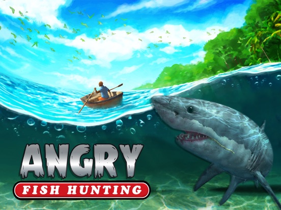 Angry Fish: Spear Fishing Game iPad app afbeelding 1