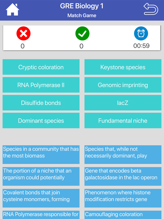 GRE Biology Flashcards iPad screenshot
