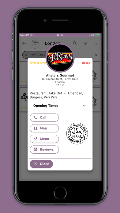 Halal Eateries UK Screenshot