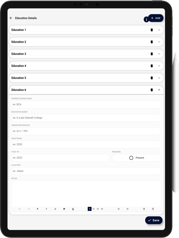 Resume Builder & ATS checker iPad screenshot 8 - Utilities app
