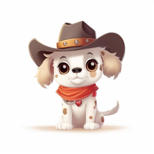 Puppy Cowboy Stickers