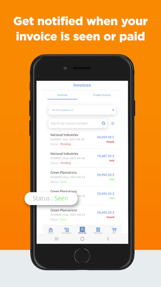 #2. Simple Invoice Maker & Receipt (iOS) 由: SK Tech Systems LLC