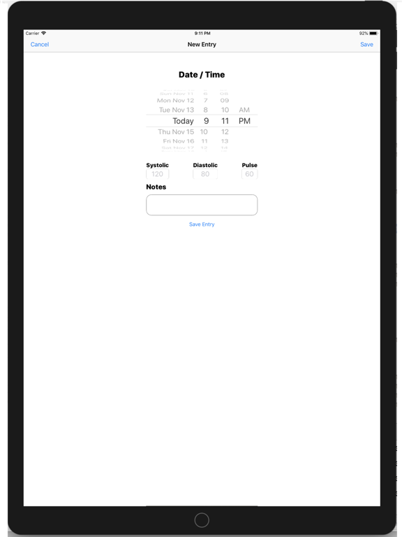 Screenshot #6 pour My Blood Pressure Journal