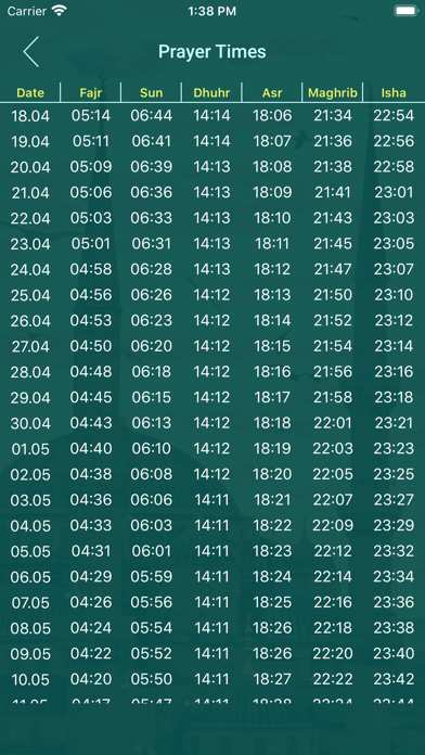 Prayer Times - Athan Times Screenshot