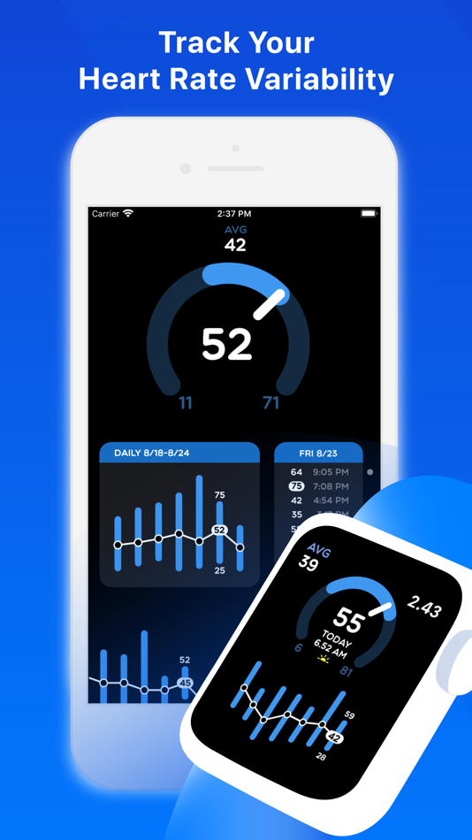 #1. HRV Tracker for Watch (iOS) Podle: Sydvesti Oy