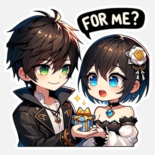 Luna and Zane, Kawaii Stickers