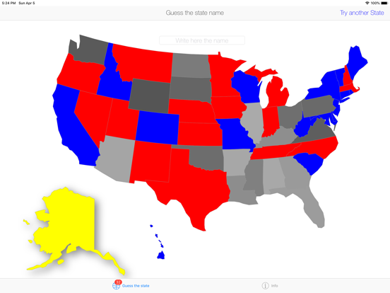 Screenshot #6 pour Guess the US State HD