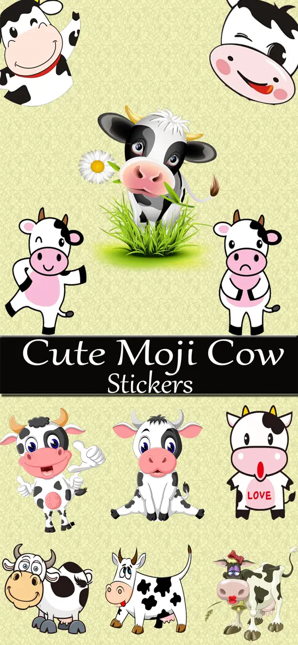 Screenshot #1 pour Moody Cow Stickers