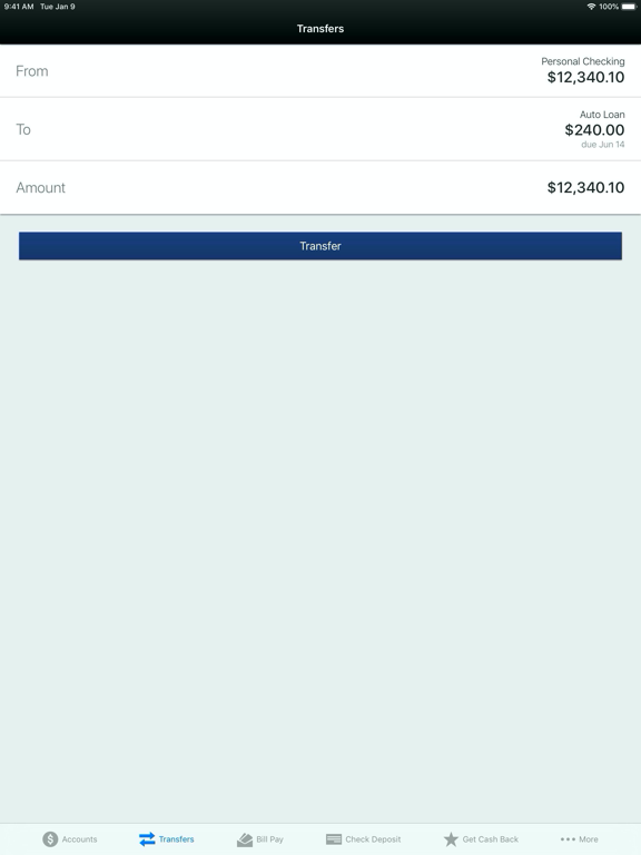 Fulton Bank Mobile Banking iPad screenshot 4 - Finance app