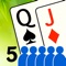 This is a 5-handed trick-taking card game app that will be easy to learn for all pinochle players