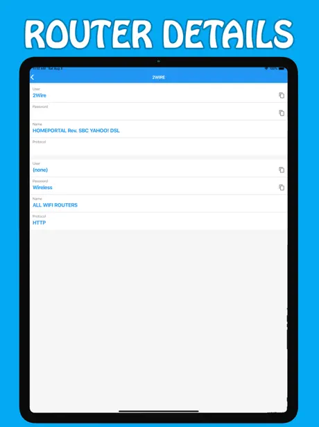 Router admin - Wifi Password