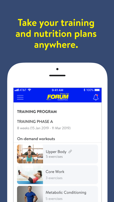 Forum Fitness ResultsConnect+ Screenshot