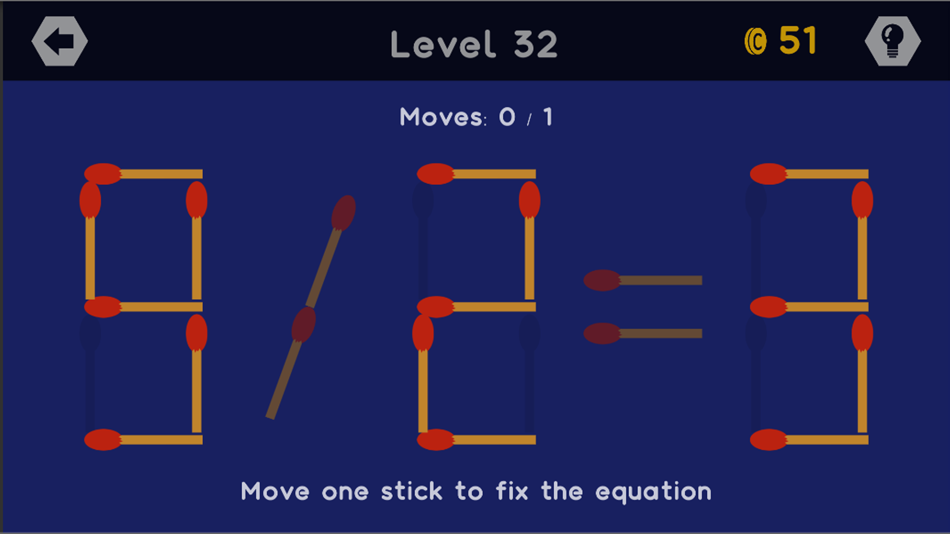 #4. Math Sticks - Puzzle Game (iOS) By: Harry Tahir