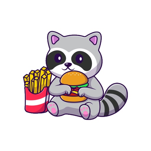 Raccoon Meal Stickers icon