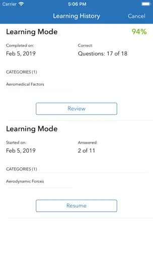 Screenshot von Instrument Pilot Test Prep auf dem iPhone 7