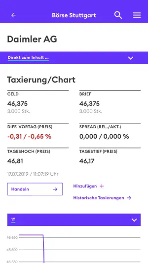 Börse Stuttgart App screenshot 3