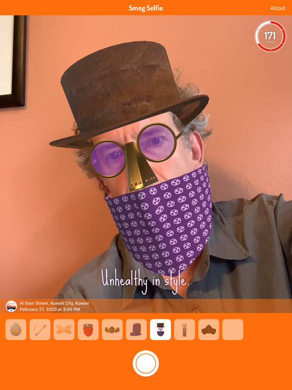 Smog Selfie iPad screenshot 6 - Weather app