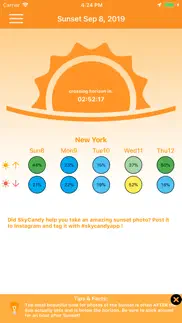 skycandy - sunset forecast app iphone bildschirmfoto 1