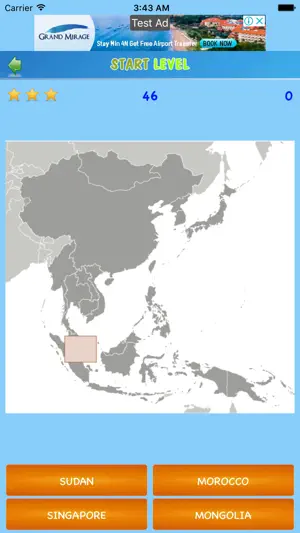 New Country Map Quiz screenshot 3