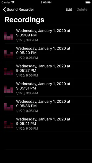 Sound recording recorder screenshot 2