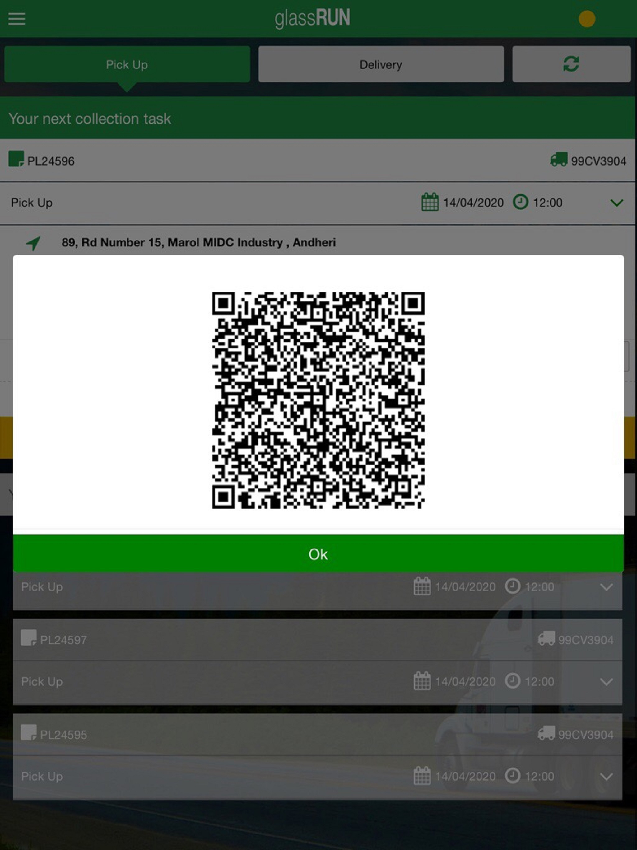 glassRUN Delivery Management