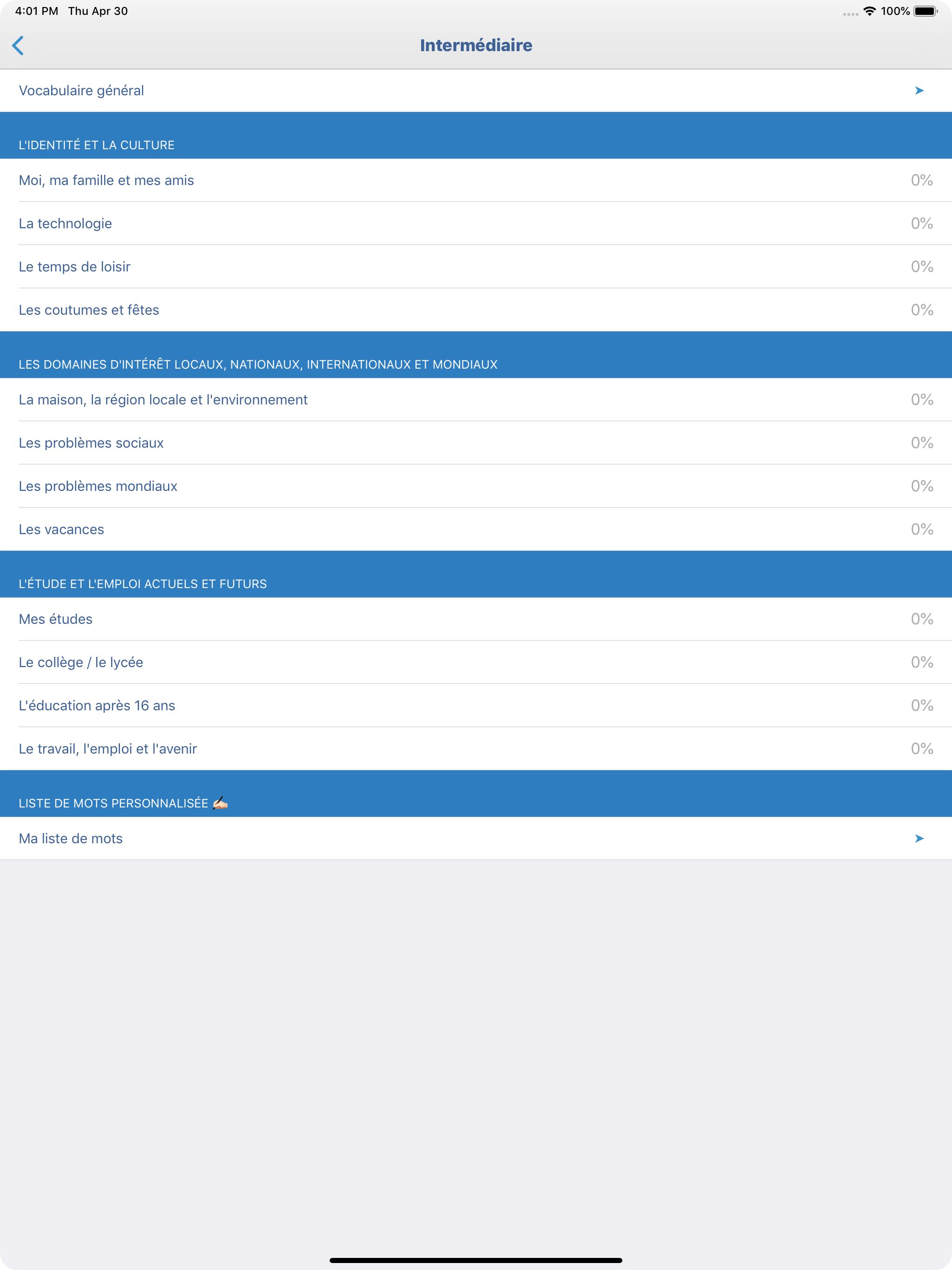 Vocabulaire Anglais - Cramit